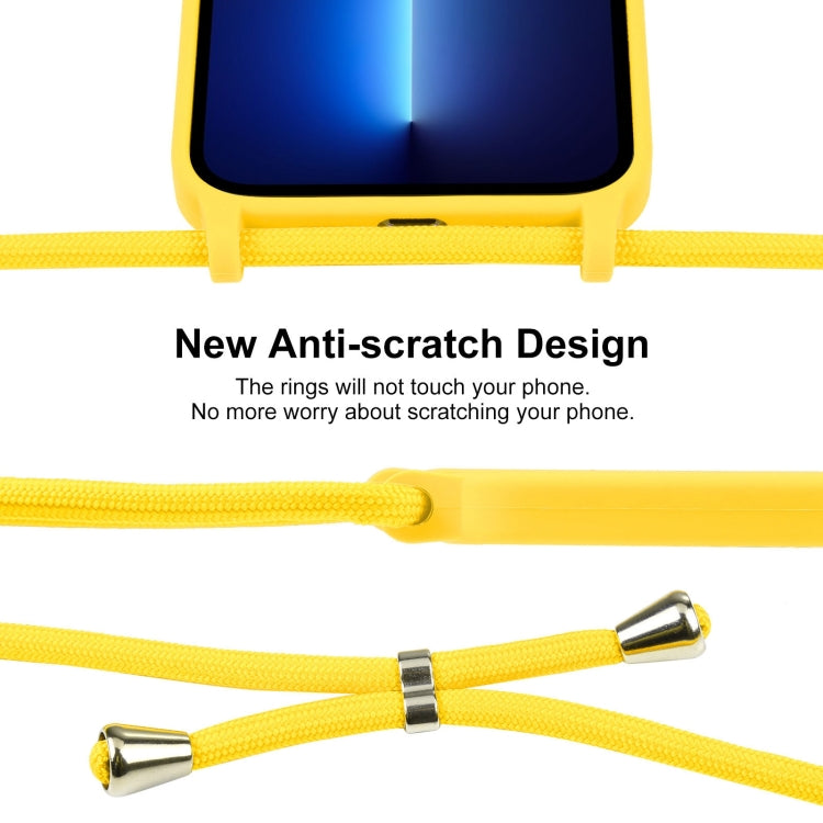 For iPhone 13 Pro Crossbody Lanyard Liquid Silicone Case