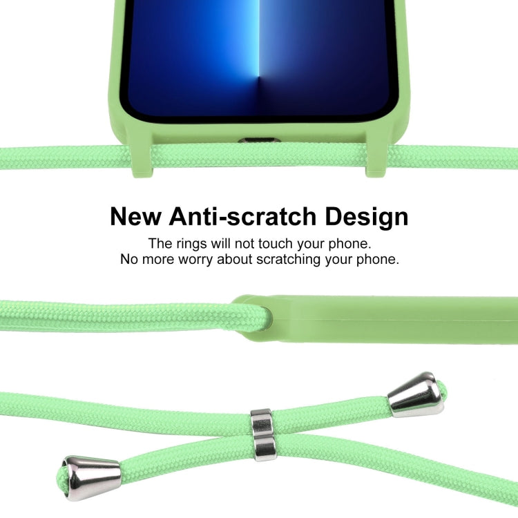 For iPhone 13 Pro Crossbody Lanyard Liquid Silicone Case