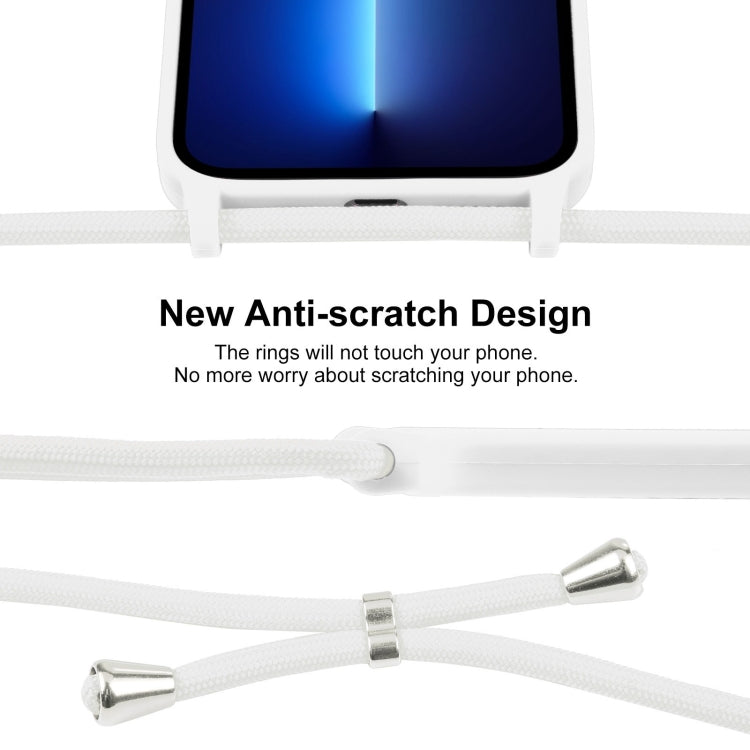 For iPhone 13 Pro Crossbody Lanyard Liquid Silicone Case