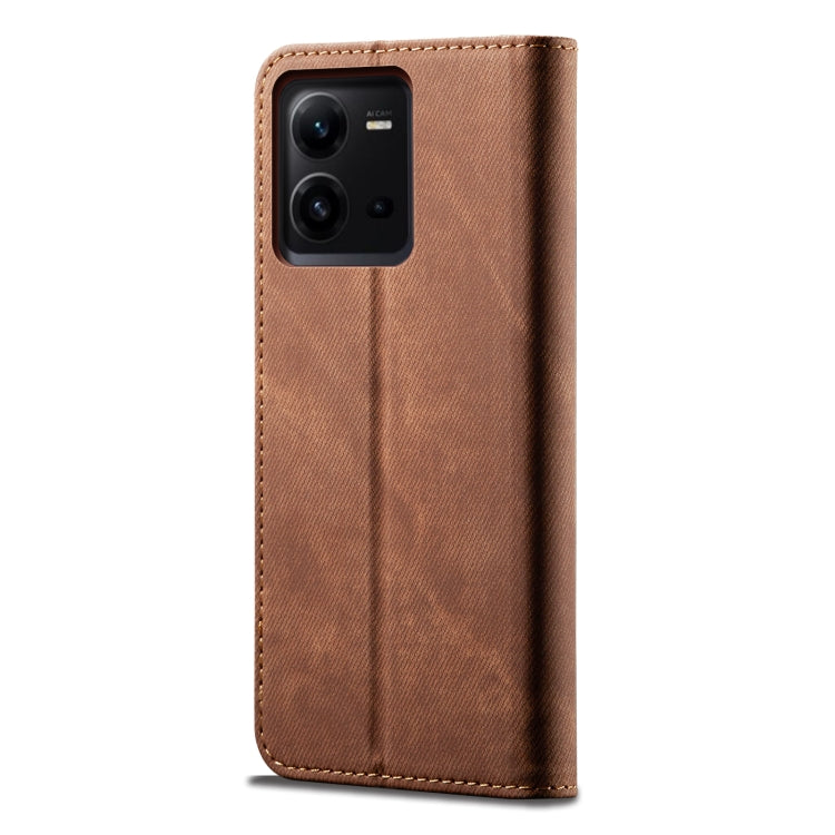For vivo V25 Denim Texture Leather Phone Case