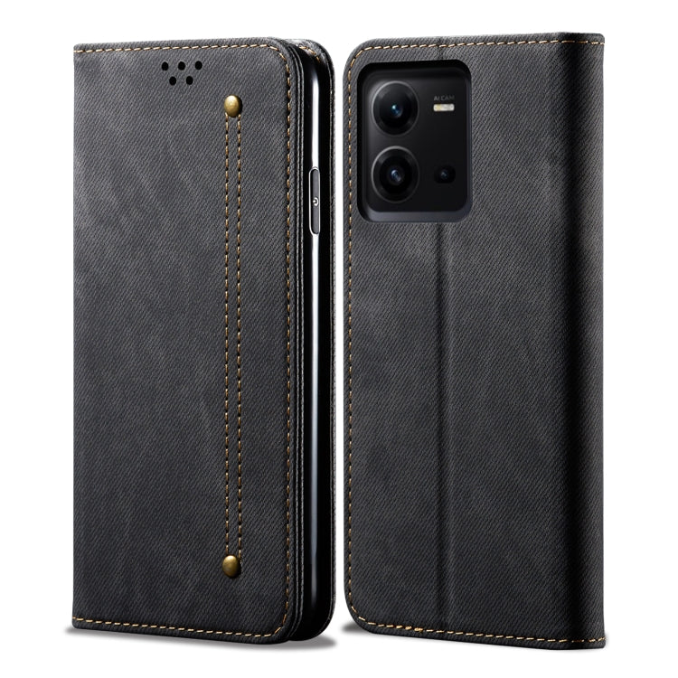 For vivo V25 Denim Texture Leather Phone Case
