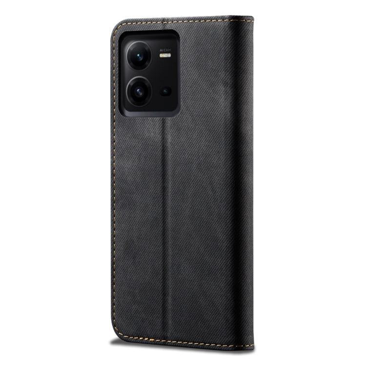 For vivo V25 Denim Texture Leather Phone Case