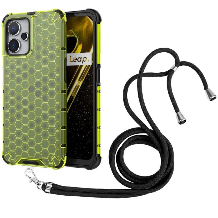 For Realme i9 5G Lanyard Honeycomb Phone Case