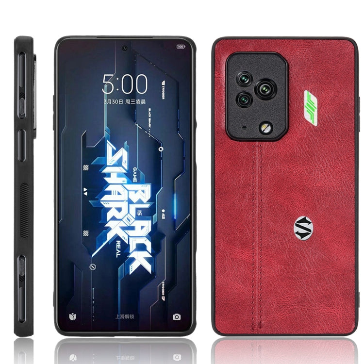 For Xiaomi Black Shark 5 Pro Sewing Cow Pattern Skin PC + PU + TPU Case