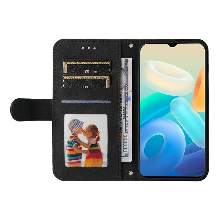 For vivo Y77 5G Skin Feel Life Tree Metal Button Leather Phone Case