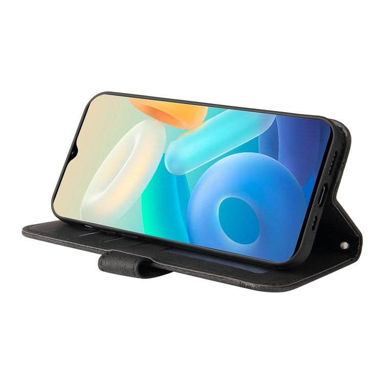 For vivo Y77 5G Skin Feel Life Tree Metal Button Leather Phone Case