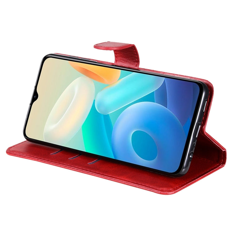 For vivo Y77 5G Calf Texture Zipper Leather Phone Case