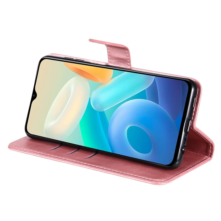 For vivo Y77 5G Calf Texture Zipper Leather Phone Case