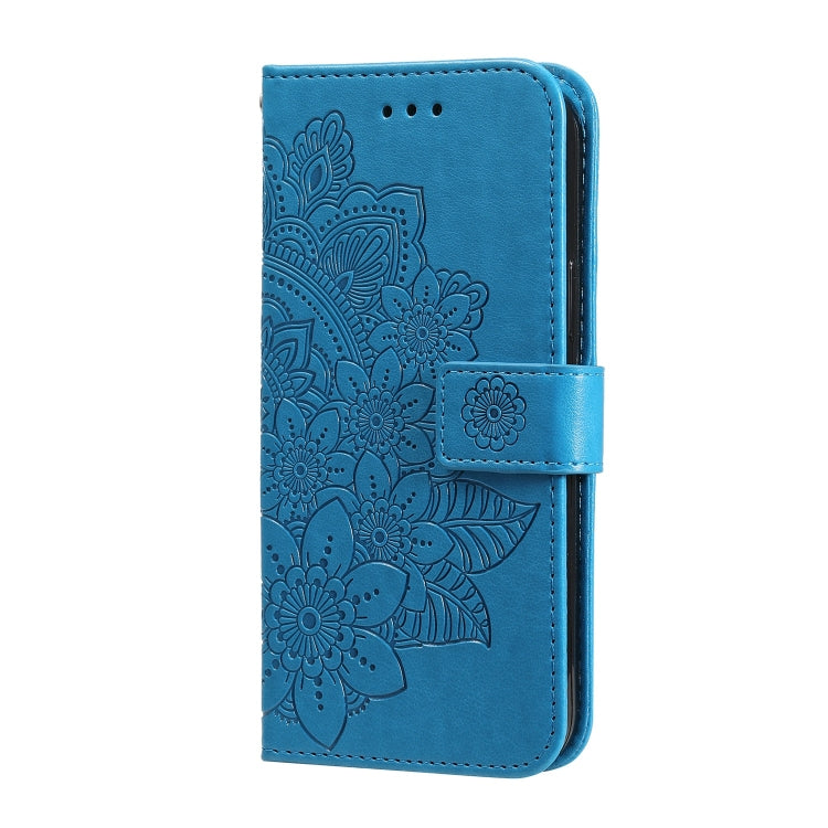 For vivo Y75 4G / S10e 7-petal Flowers Embossing Leather Phone Case