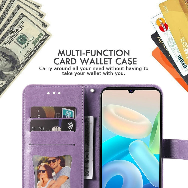 For vivo Y75 4G / S10e 7-petal Flowers Embossing Leather Phone Case