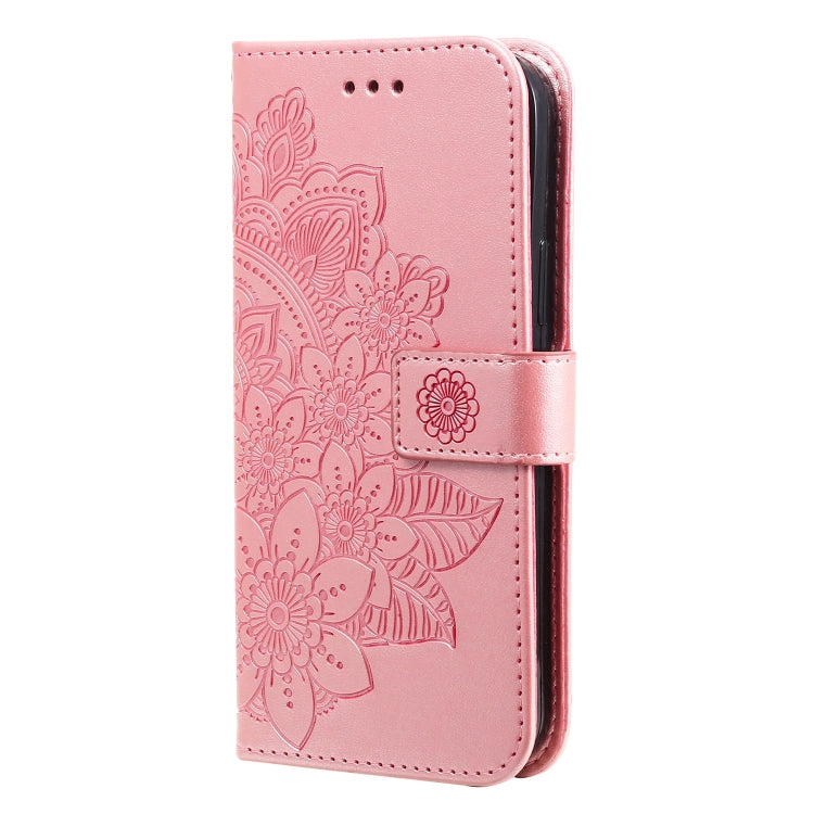 For vivo Y77 5G 7-petal Flowers Embossing Leather Phone Case