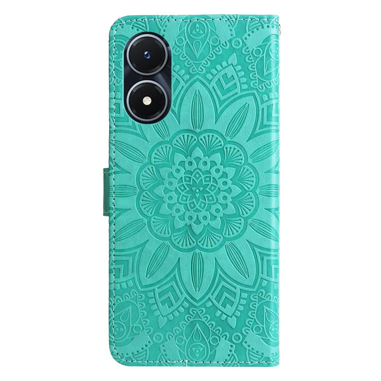 For vivo Y02s Embossed Sunflower Leather Phone Case
