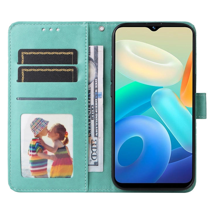 For vivo Y02s Embossed Sunflower Leather Phone Case