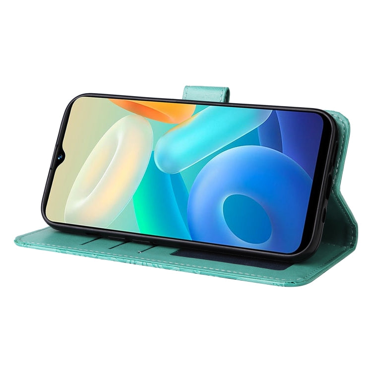 For vivo Y02s Embossed Sunflower Leather Phone Case