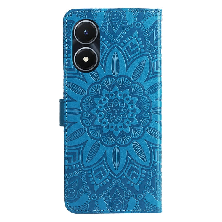 For vivo Y02s Embossed Sunflower Leather Phone Case