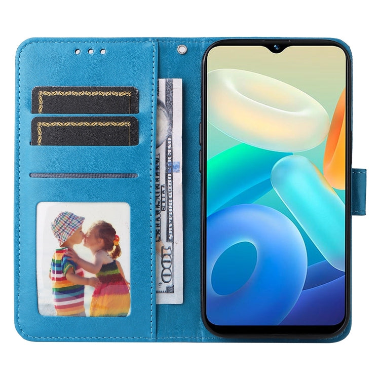 For vivo Y02s Embossed Sunflower Leather Phone Case