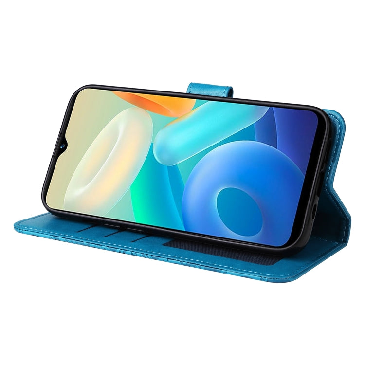 For vivo Y02s Embossed Sunflower Leather Phone Case