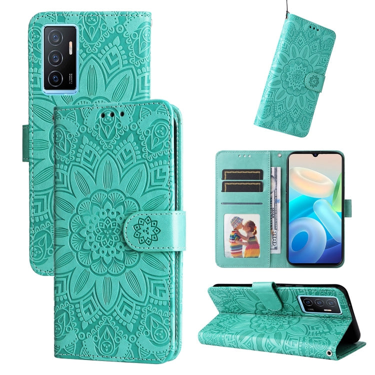 For vivo Y75 4G / S10e Embossed Sunflower Leather Phone Case