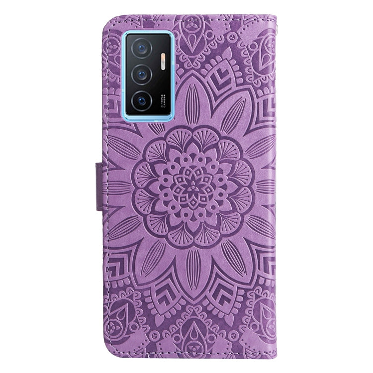 For vivo Y75 4G / S10e Embossed Sunflower Leather Phone Case