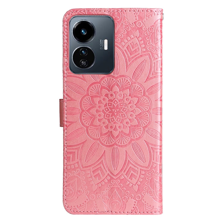 For vivo Y77 5G Embossed Sunflower Leather Phone Case