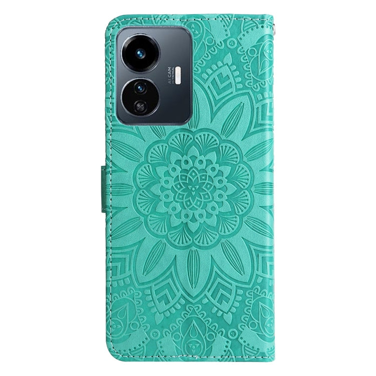 For vivo Y77 5G Embossed Sunflower Leather Phone Case