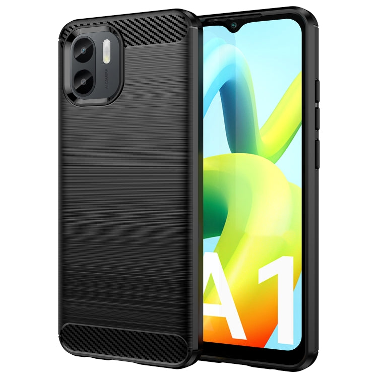 For Xiaomi Redmi A1 Brushed Texture Carbon Fiber TPU Phone Case