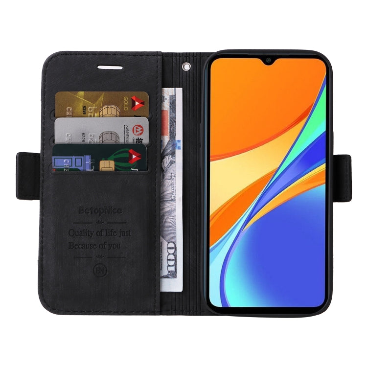 For Xiaomi Redmi 9C BETOPNICE Dual-side Buckle Leather Phone Case
