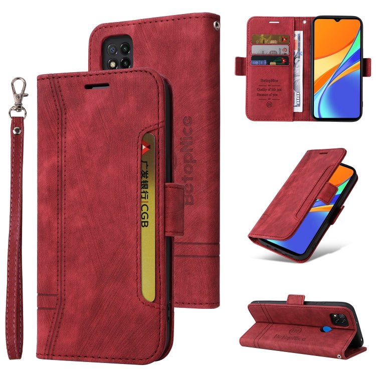 For Xiaomi Redmi 9C BETOPNICE Dual-side Buckle Leather Phone Case