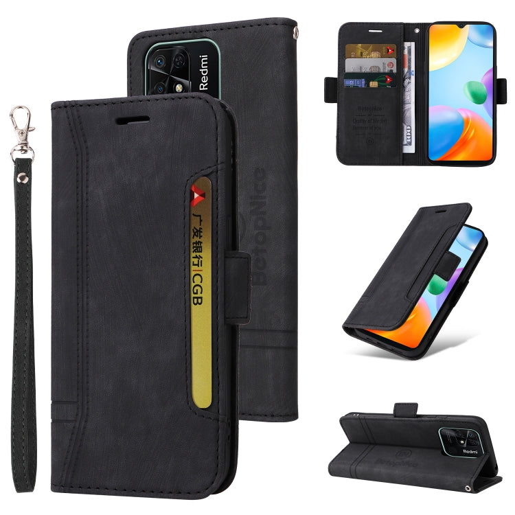 For Xiaomi Redmi 10C BETOPNICE Dual-side Buckle Leather Phone Case