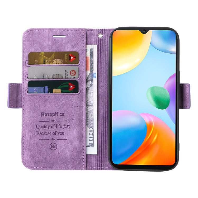 For Xiaomi Redmi 10C BETOPNICE Dual-side Buckle Leather Phone Case