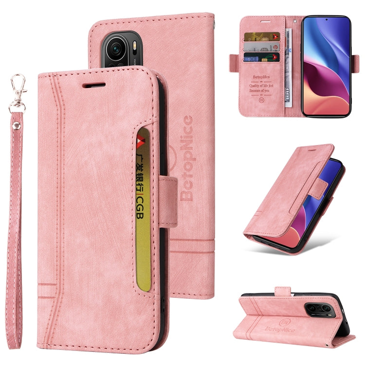 For Xiaomi Redmi K40 BETOPNICE Dual-side Buckle Leather Phone Case