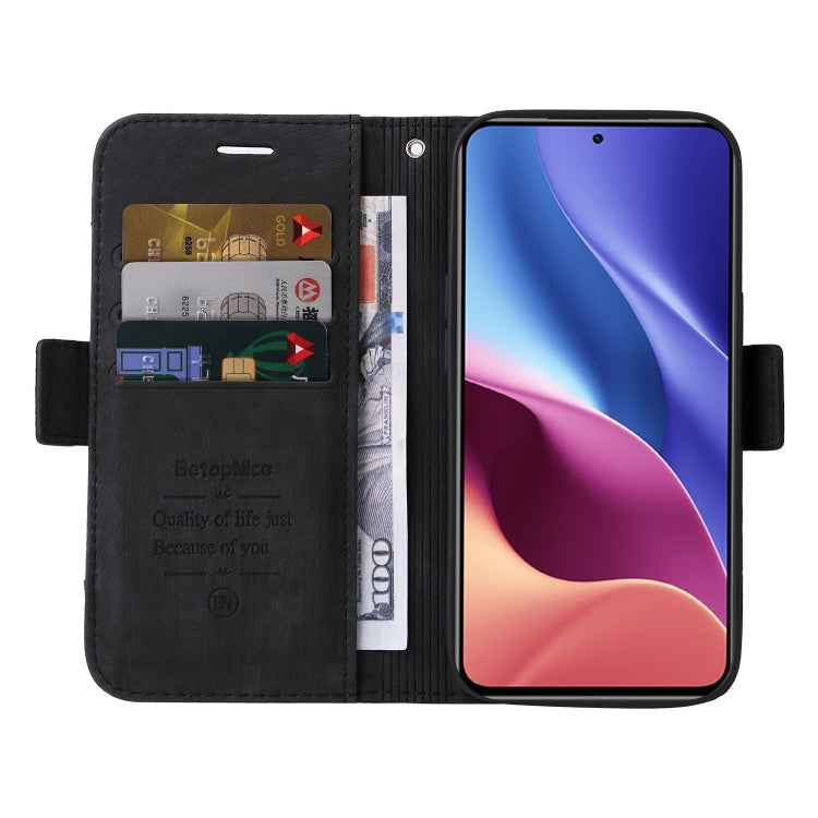 For Xiaomi Redmi K40 BETOPNICE Dual-side Buckle Leather Phone Case