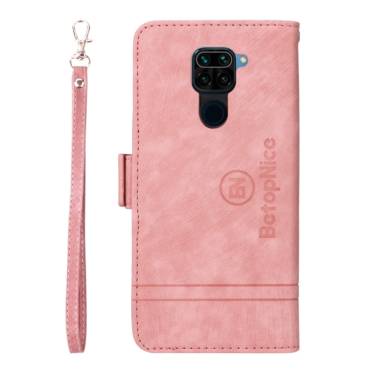 For Xiaomi Redmi Note 9 4G BETOPNICE Dual-side Buckle Leather Phone Case