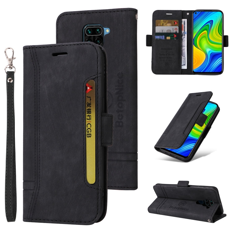 For Xiaomi Redmi Note 9 4G BETOPNICE Dual-side Buckle Leather Phone Case
