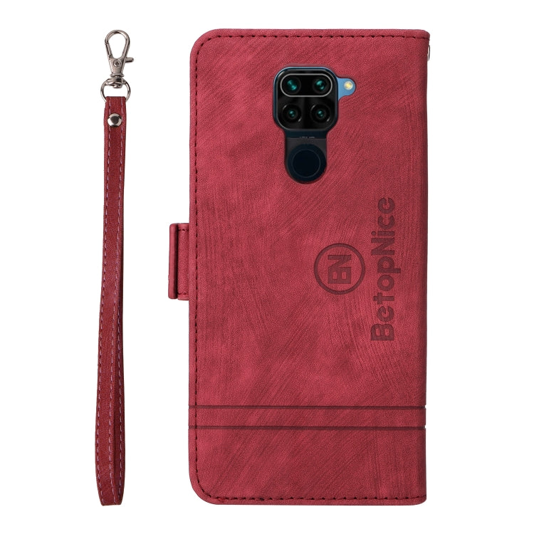 For Xiaomi Redmi Note 9 4G BETOPNICE Dual-side Buckle Leather Phone Case