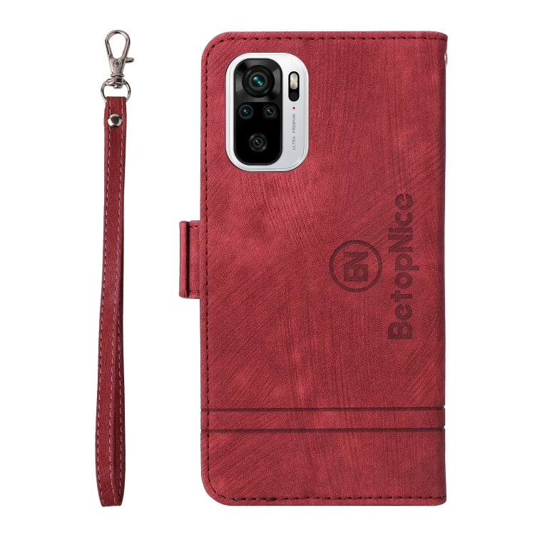 For Xiaomi Redmi Note 10 4G Indian BETOPNICE Dual-side Buckle Leather Phone Case