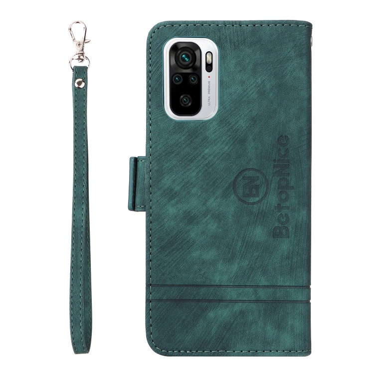 For Xiaomi Redmi Note 10 4G Indian BETOPNICE Dual-side Buckle Leather Phone Case
