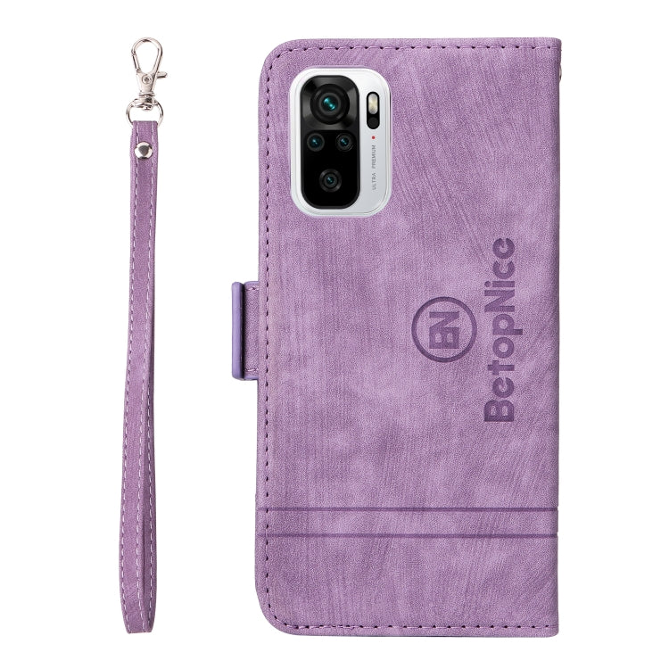 For Xiaomi Redmi Note 10 4G Indian BETOPNICE Dual-side Buckle Leather Phone Case