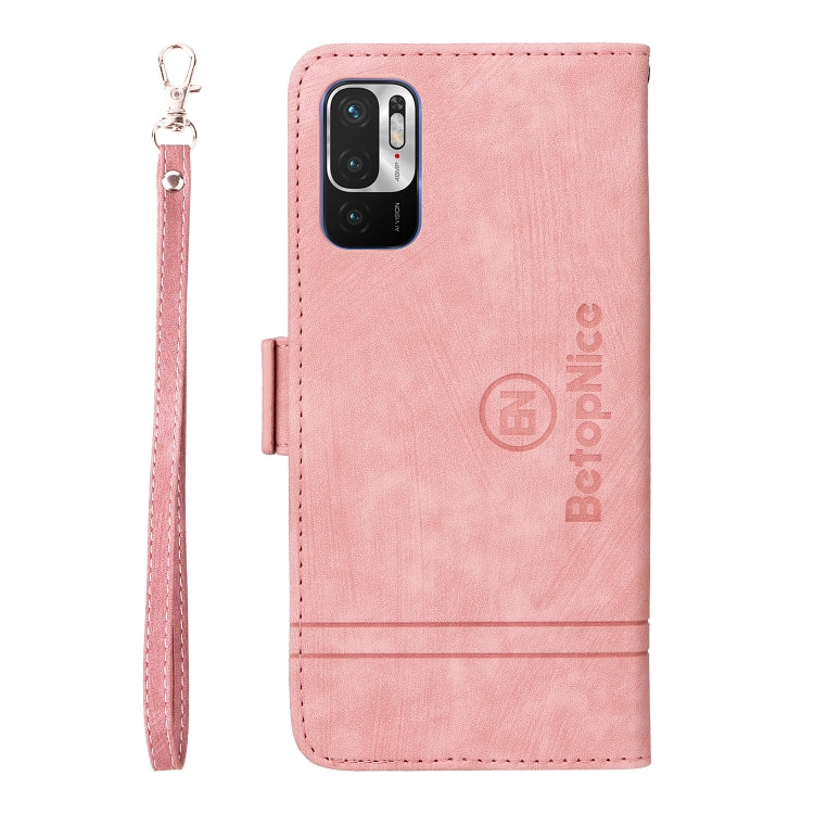 For Xiaomi Redmi Note 10 5G BETOPNICE Dual-side Buckle Leather Phone Case
