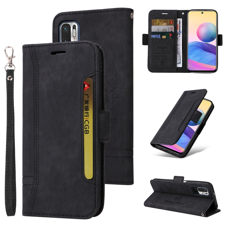 For Xiaomi Redmi Note 10 5G BETOPNICE Dual-side Buckle Leather Phone Case
