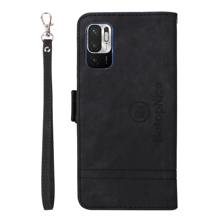 For Xiaomi Redmi Note 10 5G BETOPNICE Dual-side Buckle Leather Phone Case