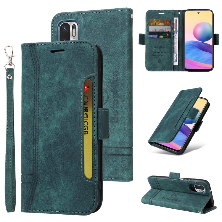 For Xiaomi Redmi Note 10 5G BETOPNICE Dual-side Buckle Leather Phone Case