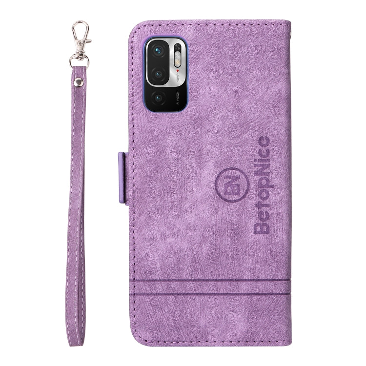 For Xiaomi Redmi Note 10 5G BETOPNICE Dual-side Buckle Leather Phone Case