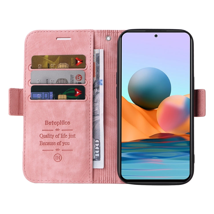 For Xiaomi Redmi Note 10 Pro BETOPNICE Dual-side Buckle Leather Phone Case