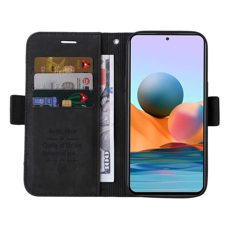 For Xiaomi Redmi Note 10 Pro BETOPNICE Dual-side Buckle Leather Phone Case