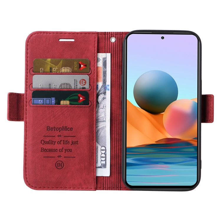 For Xiaomi Redmi Note 10 Pro BETOPNICE Dual-side Buckle Leather Phone Case