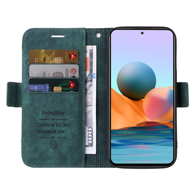 For Xiaomi Redmi Note 10 Pro BETOPNICE Dual-side Buckle Leather Phone Case