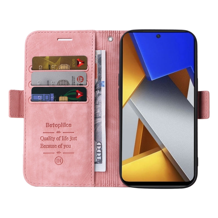 For Xiaomi Poco M4 Pro 4G BETOPNICE Dual-side Buckle Leather Phone Case