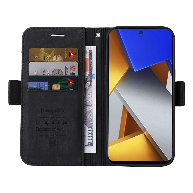 For Xiaomi Poco M4 Pro 4G BETOPNICE Dual-side Buckle Leather Phone Case