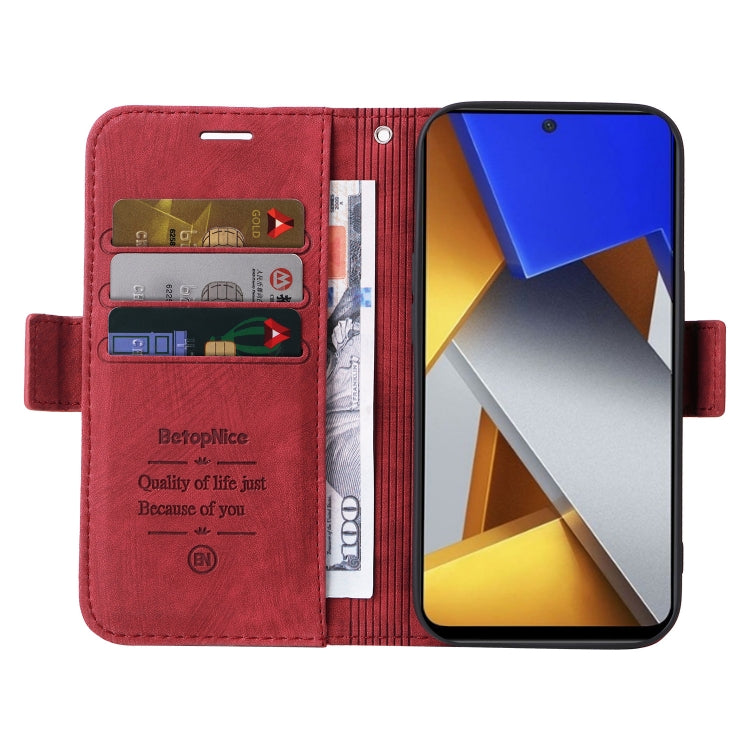 For Xiaomi Poco M4 Pro 4G BETOPNICE Dual-side Buckle Leather Phone Case